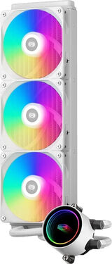 Система водяного охлаждения PcCooler DA360 WH ARGB Soc-AM5/ AM4/ 1200/ 1700/ 1851 белый 4-pin 33.8dB Al 300W Ret (DA360-WHAWXX-GL)