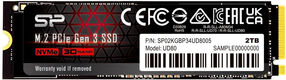 Накопитель SSD Silicon Power PCIe 3.0 x4 2TB SP02KGBP34UD8005 M-Series UD80 M.2 2280 Накопитель SSD Silicon Power PCIe 3.0 x4 2TB SP02KGBP34UD8005 M-Series UD80 M.2 2280