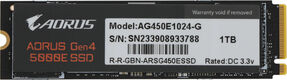 Накопитель SSD Gigabyte PCIe 4.0 x4 1TB AG450E1024-G Aorus Gen4 5000E M.2 2280 Накопитель SSD Gigabyte PCIe 4.0 x4 1TB AG450E1024-G Aorus Gen4 5000E M.2 2280