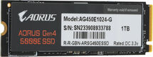 Накопитель SSD Gigabyte PCIe 4.0 x4 1TB AG450E1024-G Aorus Gen4 5000E M.2 2280 Накопитель SSD Gigabyte PCIe 4.0 x4 1TB AG450E1024-G Aorus Gen4 5000E M.2 2280