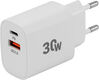 Сетевое зар./устр. Digma DGW3D 30W 3A (PD+QC) USB-C/USB-A универсальное белый (DGW3D0F110WH) Сетевое зар./устр. Digma DGW3D 30W 3A (PD+QC) USB-C/USB-A универсальное белый (DGW3D0F110WH)