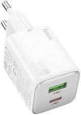 Сетевое зар./ устр. Hoco N41 Almighty White 20W 3A (PD+QC+AFC) USB-A/ Type-C универсальное белый&nbsp;<img style='position: relative;margin:0' src='/image/only_to_order_edit.gif' alt='На заказ' title='На заказ' />