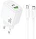 Сетевое зар./устр. Hoco CS54A Surplu 20W 3A (PD+QC) USB-A/Type-C универсальное белый (31532) Сетевое зар./устр. Hoco CS54A Surplu 20W 3A (PD+QC) USB-A/Type-C универсальное белый (31532)