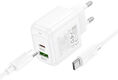 Сетевое зар./устр. Hoco CS54A Surplu 20W 3A (PD+QC) USB-A/Type-C универсальное белый (31532) Сетевое зар./устр. Hoco CS54A Surplu 20W 3A (PD+QC) USB-A/Type-C универсальное белый (31532)