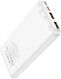 Мобильный аккумулятор Hoco J101 Astute 10000mAh QC3.0/PD3.0 22.5W 5A 2xUSB-A/USB-C белый (J101 ASTUTE WHITE) Мобильный аккумулятор Hoco J101 Astute 10000mAh QC3.0/PD3.0 22.5W 5A 2xUSB-A/USB-C белый (J101 ASTUTE WHITE)