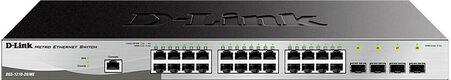 Коммутатор D-Link DGS-1210-28/ME/P DGS-1210-28/ME/P/B (L2) 24x1Гбит/с 24xКомбо(1000BASE-T/SFP) 4SFP управляемый