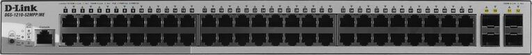 Коммутатор D-Link DGS-1210-52MPP/ME/B (L2) 48x1Гбит/с 4SFP 48PoE 740W управляемый