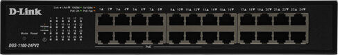 Коммутатор D-Link DGS-1100-24PV2/A (L2) 24x1Гбит/с 12PoE+ 100W управляемый