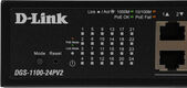 Коммутатор D-Link DGS-1100-24PV2/A (L2) 24x1Гбит/с 12PoE+ 100W управляемый