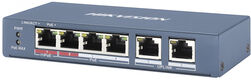 Коммутатор Hikvision DS-3E0106P-E/M 6x100Мбит/с 4PoE+ 35W неуправляемый Коммутатор Hikvision DS-3E0106P-E/M 6x100Мбит/с 4PoE+ 35W неуправляемый