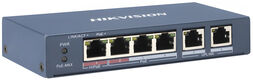 Коммутатор Hikvision DS-3E0106P-E/M 6x100Мбит/с 4PoE+ 35W неуправляемый