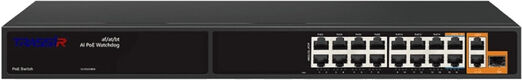 Коммутатор Trassir TR-NS11191S-285-16PoE (L2) 15x100Мбит/с 3x1Гбит/с 1SFP 16PoE 285W неуправляемый
