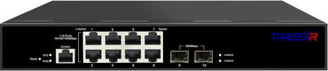 Коммутатор Trassir TR-NS24102S-120-8PoE (L2) 8x1Гбит/с 2SFP 8PoE 120W управляемый