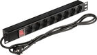 Блок распределения питания Lanmaster NM-PD16A-8XSH+S-2.0 гор.размещ. 8xSchuko базовые 16A Schuko 2м