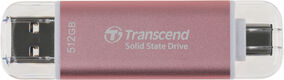 Накопитель SSD Transcend USB-C 512GB TS512GESD310P розовый USB-A