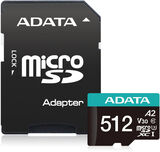ADATA
Флеш карта microSDXC 512GB A-Data AUSDX512GUI3V30SA2-RA1 Premier Pro + adapter