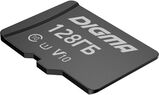 Флеш карта microSDXC 128GB Digma CARD10 V10 + adapter DGFCA128A01