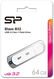 Флеш Диск Silicon Power 64Gb Blaze B32 SP064GBUF3B32V1W USB3.0 белый/синий