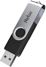 Флеш Диск Netac 8GB U505 NT03U505N-008G-20BK USB2.0 черный/ серебристый