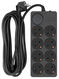 Сетевой фильтр Ippon BK-8-EU-5-16-B 5м (8 розеток) черный (коробка)