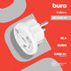 Адаптер-переходник Buro BU-PA01-W (1 розетка) белый (пакет ПЭ) Адаптер-переходник Buro BU-PA01-W (1 розетка) белый (пакет ПЭ)