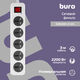 Сетевой фильтр Buro 500UNH-3-WG 3м (5 розеток) белый/серый (коробка) Сетевой фильтр Buro 500UNH-3-WG 3м (5 розеток) белый/серый (коробка)