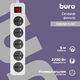 Сетевой фильтр Buro 500UNH-5-WG 5м (5 розеток) белый/серый (коробка) Сетевой фильтр Buro 500UNH-5-WG 5м (5 розеток) белый/серый (коробка)