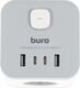 Сетевой разветвитель Buro BU-PW3UC-W (3 розетки) белый (пакет ПЭ) Сетевой разветвитель Buro BU-PW3UC-W (3 розетки) белый (пакет ПЭ)