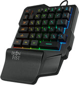 Oklick
Игровой блок Оклик 701G IRON FIST черный USB for gamer LED (подставка для запястий) (1196590)
