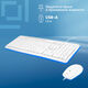 Oklick
Клавиатура + мышь Оклик S650 клав:белый мышь:белый USB Multimedia (1875257)