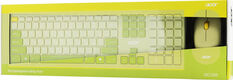 Клавиатура + мышь Acer OCC205 клав:зеленый/желтый мышь:зеленый/желтый USB беспроводная slim Multimedia (ZL.ACCEE.00E)