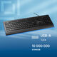 Oklick
Клавиатура Оклик 155M черный USB slim (подставка для запястий) (1678057)