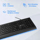 Oklick
Клавиатура Оклик 155M черный USB slim (подставка для запястий) (1678057)