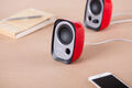 Колонки Edifier R12U 2.0 красный 4Вт портативные
