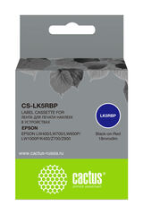 Картридж ленточный Cactus CS-LK5RBP LK-5RBP черный на красном 18x9 для Epson LW400/ LW700/ LW600P/ LW1000P/ K400/ Z700/ Z900&nbsp;<img style='position: relative;margin:0' src='/image/only_to_order_edit.gif' alt='На заказ' title='На заказ' />