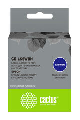 Картридж ленточный Cactus CS-LK6WBN LK-6WBN черный на белом 24x9 для Epson LW700/ LW600P/ LW1000P/ Z700/ Z900