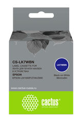 Картридж ленточный Cactus CS-LK7WBN LK-7WBN черный на белом для Epson LW1000P/ Z700/ Z900