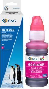 Чернила G&amp;G GG-GI-490M GI-490 пурпурный 70мл для Canon Pixma G1400/ G2400/ G3400/ G4400