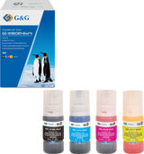 Чернила G&amp;G GG-101BKCMY-45ml*4 101BKCMY голубой/ пурпурный/ желтый/ черный набор 4x45мл для Epson EcoTank L4150/ L4156/ L4160/ L4250/ L4260/ L4266/ L6160/ L6170/ L6176/ L6190/ L6260/ L6270/ L6276/ L6290