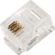Коннектор Lanmaster (TWT-PL12-6P4C/JR100) UTP кат.3 RJ12 прозрачный (упак.:100шт)