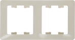 Рамка Schneider Electric Glossa GSL000206 накладная 2x вертикальный монтаж пластик бежевый