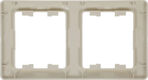 Рамка Schneider Electric Glossa GSL000206 накладная 2x вертикальный монтаж пластик бежевый