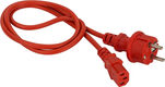 Шнур питания Lanmaster LAN-PP13/SH-0.5-RD C13-Schuko проводник.:3x0.75мм2 0.5м 220В 10А красный
