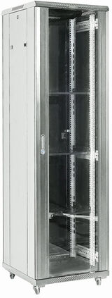 Шкаф коммутационный Rexant (04-4266-211) напольный 42U 600x600мм пер.дв.стекл металл 2 бок.пан. направл.под винты 800кг серый 80кг 230град. 2054мм IP20 сталь&nbsp;<img style='position: relative;margin:0' src='/image/only_to_order_edit.gif' alt='На заказ' title='На заказ' />