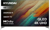 Телевизор QLED Hyundai 55" H-LED55QBU7500 Android TV Frameless черный/ серебристый 4K Ultra HD 60Hz DVB-T DVB-T2 DVB-C DVB-S DVB-S2 USB WiFi Smart TV