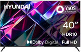 Телевизор LED Hyundai 40" H-LED40BS5003 Яндекс.ТВ Frameless черный FULL HD 60Hz DVB-T DVB-T2 DVB-C DVB-S DVB-S2 USB WiFi Smart TV