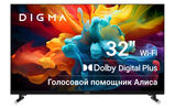 Телевизор LED Digma 32" DM-LED32SBB33 Яндекс.ТВ Frameless Metal черный FULL HD 60Hz DVB-T DVB-T2 DVB-C DVB-S DVB-S2 USB WiFi Smart TV (RUS)