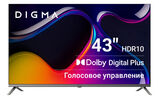 Телевизор LED Digma 43" DM-LED43UBB41 Android TV Frameless Metal темно-серебристый/ серый 4K Ultra HD 60Hz DVB-T DVB-T2 DVB-C DVB-S DVB-S2 USB WiFi Smart TV