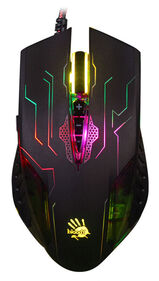 Мышь A4Tech Bloody Q51 черный/ рисунок оптическая 6200dpi USB 8but