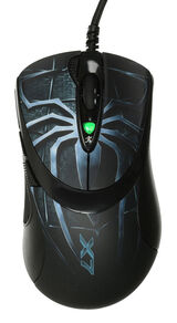 Мышь A4Tech Oscar Editor XL-747H рисунок/ голубой лазерная 3600dpi USB 6but (XL-747H (BLUE SPIDER))
